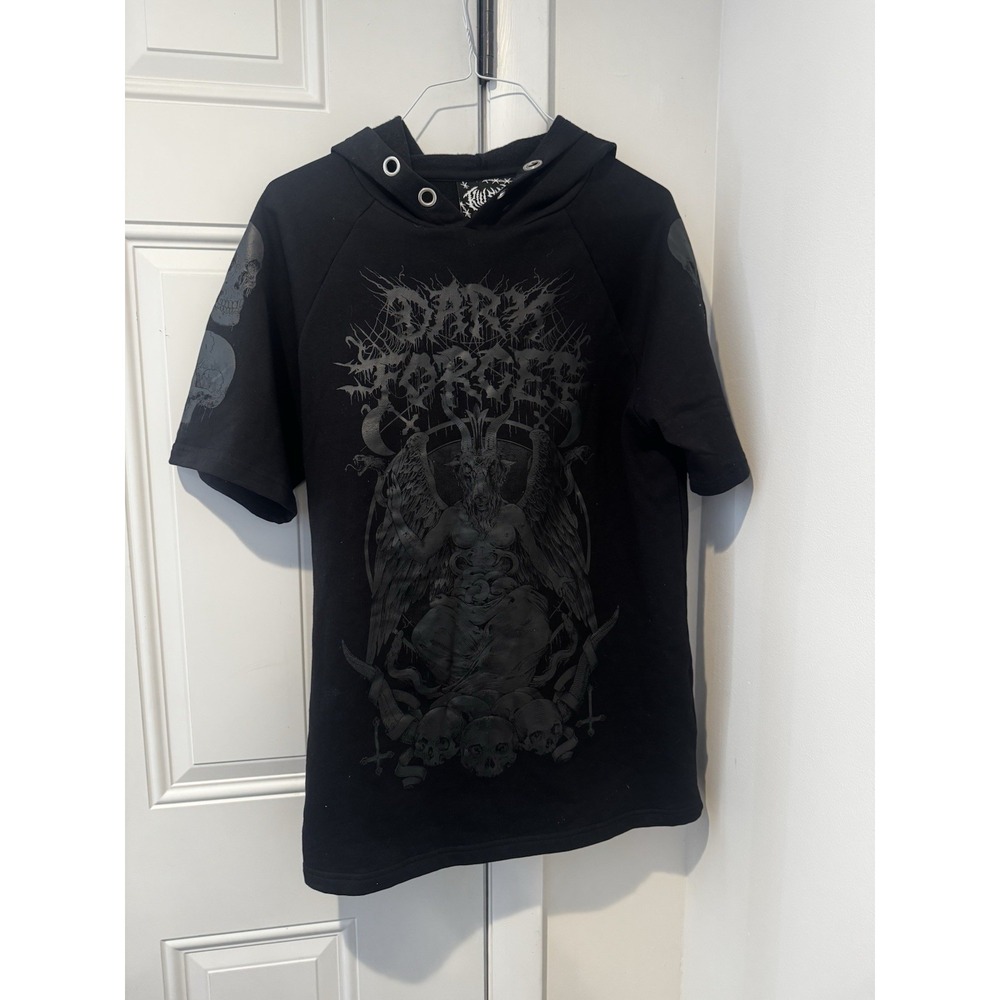 Killstar‎ Fiend Dark Forces Baphomet Black Hoodie SS Unisex XS Skulls Goth Punk